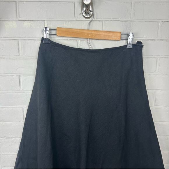 Vintage Talbots Black Irish Linen Skirt Size 10 - Picture 4 of 8
